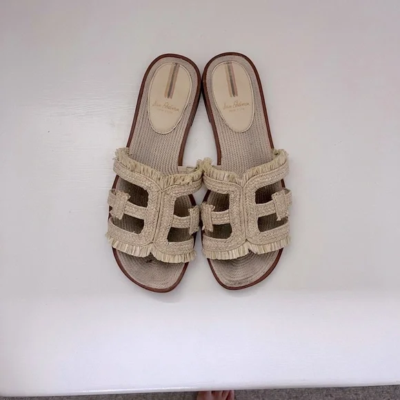 Sam Edelman Raffia Slides - Picture 3 of 7